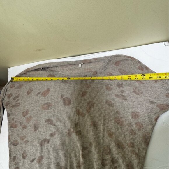 Aritzia Wilfred Balzac Leopard Cashmere Silk Cotton Sweater Lightweight Knit M - Picture 13 of 15